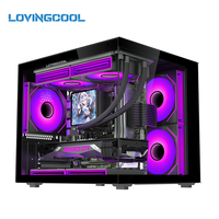LOVINGCOOL Neuerscheinung Schwarzes MATX ITX PC-Computergehäuse Vollständiges Mid-Tower-Gaming-Gehäuse Desktop-CPU-Gehäuse PC-Gehäuse