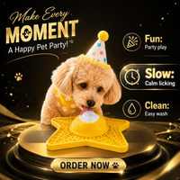 Comedero de Silicona de Grado Alimenticio 2 en 1, Diseño de Estrella de Cinco Puntas, Antideslizante y Anti-Asfixia para Perros y Gatos