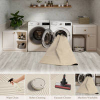 Style moderne lavable en Machine grand Polyester maison tapis décoratif abstrait Style persan pour salon chambre pliable