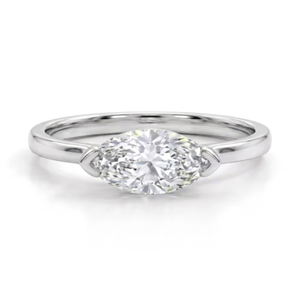 Moissanite Engagement <b>Ring</b> Moissanite <b>Ring</b> Sterling Silver Wedding Jewelry Trendy Best <b>Friend</b> Gift - Product Image 1