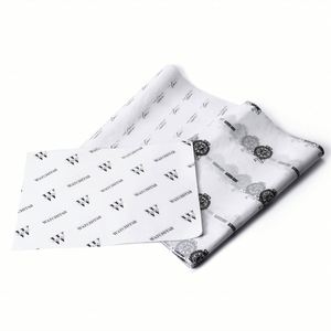 Papel de Envolver de Lujo Negro de 17 g/m² con Estampado de Lámina Dorada, Personalizado para Ropa, Biodegradable - Product Image 4