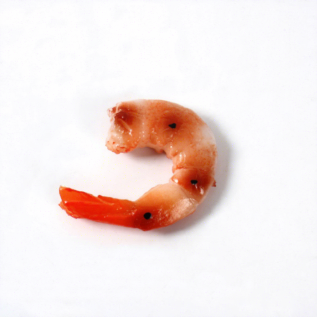 Crevettes au charbon de bois - sans aimant