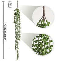Plantes artificielles vertes pour la décoration intérieure, succulentes, fausses plantes, verdure artificielle, lianes en plastique à suspendre au plafond, mariage