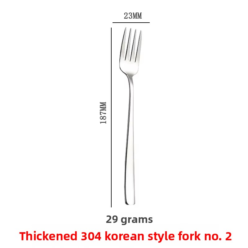 silver [Thick] 304 Korean Fork No. 2