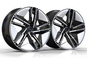 Cerchi in lega di alluminio forgiato su misura per <span class=keywords><strong>Audi</strong></span> <span class=keywords><strong>E</strong></span>-<span class=keywords><strong>Tron</strong></span> GT PCD5x130 2021-2024 18-23 pollici lavorati viso nero 40mm ET 100mm - Product Image 3