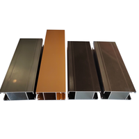 Perfil de Ventana Corredera de Aluminio, Vidrio Templado Doble Estándar, Ventanas Comerciales para Sala de Estar