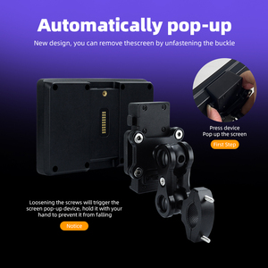 หน้าจอสัมผัส IPS ระบบ Linux กันน้ำ IP67 ขนาด 5 นิ้ว แบบไร้สาย รองรับ CarPlay และ Android Auto สำหรับมอเตอร์ไซค์ ป้องกันการโจรกรรม ถอดออกได้ - Product Image 3