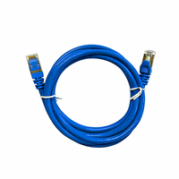 Kabel Ethernet Cat6 Biru Stok Tersedia 1.5m Outdoor&Indoor Kecepatan Tinggi 26AWG 1000Mhz Konektor RJ45 Berlapis Emas Jalinan PVC Ramah Lingkungan