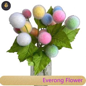 <span class=keywords><strong>Flores</strong></span> artificiales al por mayor baratas 3 tenedores bola de <span class=keywords><strong>lana</strong></span> <span class=keywords><strong>flores</strong></span> artificiales - Product Image 4