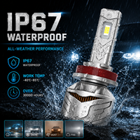 Ampoule de phare LED pour voiture SFIDA K10, Plug and Play, 100W, puce 3570, étanche, refroidissement par ventilateur, pour feux antibrouillard, phare de voiture