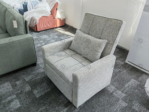 <span class=keywords><strong>Canapé</strong></span>-<span class=keywords><strong>lit</strong></span> multifonctionnel d'usine Winforce avec chargeur USB <span class=keywords><strong>Canapé</strong></span>-<span class=keywords><strong>lit</strong></span> simple convertible en tissu de lin <span class=keywords><strong>gris</strong></span> Futon - Product Image 5