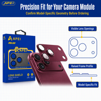 Protecteur d'objectif de caméra HD APEI AR+AF avec dureté diamantée, bouclier d'objectif de caméra arrière pour smartphone 18 17 Pro Max, vente en gros