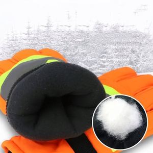 Guantes Reflectantes de Seguridad Vial, Guantes Térmicos de Forro Polar para Clima Frío, Deportes al Aire Libre, Correr, Esquí, Guantes de Invierno para Mujer - Product Image 3