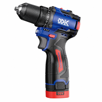 Mini perceuse sans fil 16V sans balais, 50N.m, mandrin auto-serrant, tournevis électrique, 20+1 réglages de couple variables, 2.0AH, pour la construction