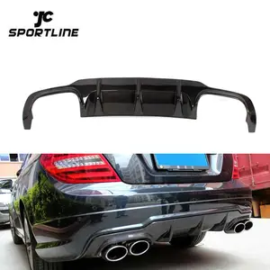 Thực sợi Carbon C63 phía sau Diffuser W204 Diffuser cho Mercedes Benz