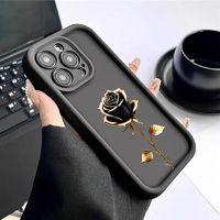 Coques de Téléphone Portable de Luxe Anti-choc à Motifs Floraux pour iPhone 17 Air 16 15 Plus Pro Max 14 13 12 11 X XR – Housse de Protection Arrière Anti-chute