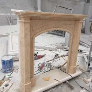 Cheminée de style traditionnel en marbre sculpté à motifs floraux, meuble <span class=keywords><strong>TV</strong></span> autoportant pour villa, avec télécommande - Product Image 5