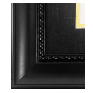 Marco de Madera Negro para Certificado de Graduación o Diploma con Diseño Sofisticado de Cuerda Negra, Compatible con Tamaños 8.5x11 y 11x14 - Product Image 2