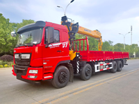 Grue télescopique industrielle de 16 tonnes montée sur camion Dongfeng 8x4, grue mobile robuste pour camions lourds