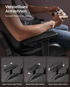 <span class=keywords><strong>SONGMICS</strong></span> <span class=keywords><strong>Chaise</strong></span> de bureau ergonomique à dossier haut Accoudoir élévateur PU <span class=keywords><strong>Chaise</strong></span> de jeu avec repose-pieds - Product Image 6