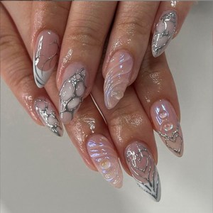 <span class=keywords><strong>Uñas</strong></span> Postizas para Niñas, 24 Piezas/Caja, <span class=keywords><strong>Uñas</strong></span> a Presión, <span class=keywords><strong>Cortas</strong></span>, Almendradas, Diseño 3D Ondulado, Puntas de <span class=keywords><strong>Uñas</strong></span> Artificiales, <span class=keywords><strong>Manicura</strong></span> ABS - Product Image 2