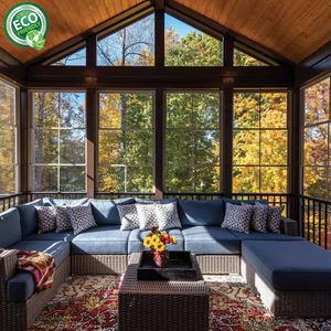 Solárium Moderno 2026 de Vidrio Laminado Templado con Techo Triangular Aislado para Residencias, Casas de Campo y Villas - Product Image 1