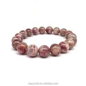 Hotsale Tự Nhiên Mận Bolssom <span class=keywords><strong>Tourmaline</strong></span> Vòng Đeo Tay Pha Lê Chữa Bệnh Đá Quý Màu Hồng <span class=keywords><strong>Tourmaline</strong></span> 8-10Mm Vòng Đeo Tay Cho Bán - Product Image 3