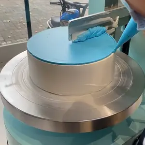 Ticari otomatik kremalı kek kaplama yumuşatma buzlanma pürüzsüz makinesi kek buzlanma dekorasyon yapımı kek buzlanma makinesi