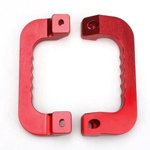 Piezas de modificación de manijas de puerta de aleación de aluminio para Toyota Hiace, kit de actualización en color rojo - Product Image 1