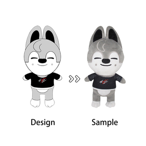 Peluche Personalizzato Ricamato Super Morbido <span class=keywords><strong>Lupo</strong></span> <span class=keywords><strong>Blu</strong></span>, Bambola Mascotte, Regalo per Bambini - Product Image 5