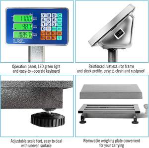 औद्योगिक इलेक्ट्रॉनिक वजन पैमाने 500 KG टीसीएस इलेक्ट्रॉनिक मंच पैमाने 300 KG - Product Image 2