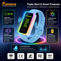 Gelang Silikon RFID Pintar Tipe Jam Tangan yang Dapat Disesuaikan dengan Timer LED untuk Pusat Permainan Arcade