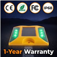 Réflecteur routier solaire direct usine, étanche IP68, à LED double face clignotant avec allumage/extinction automatique