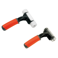 Rouleau à joint pour tapis John Tools 8601 avec roues étoilées, poignée en caoutchouc souple bicolore, rouleau à joint pour tapis à pointes