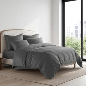 Parure <span class=keywords><strong>de</strong></span> lit <span class=keywords><strong>de</strong></span> luxe personnalisée en Lyocell 60S 100% Lyocell <span class=keywords><strong>de</strong></span> bambou et d'eucalyptus, comprenant <span class=keywords><strong>housse</strong></span> <span class=keywords><strong>de</strong></span> <span class=keywords><strong>couette</strong></span> et taies d'oreiller - Product Image 1