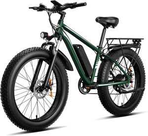 Sepeda Gunung Listrik Ban Lebar 26 Inci 48V 7 Speed Suspensi Depan dengan <span class=keywords><strong>Motor</strong></span> Hub Belakang 1000W dan Baterai Lithium (Stok AS) - Product Image 1