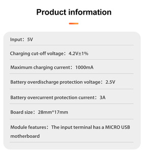 Micro-USB-Schnitts telle 1A des <span class=keywords><strong>CA</strong></span>-033 Lithium-Batterie-Lade platinen moduls hat Übers trom schutz TP4056 - Product Image 6