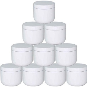 Pot en plastique blanc de 250 ml et 500 ml pour crème, bouteille cosmétique, contenants pour soins capillaires et corporels, pot pour gommage au sucre - Product Image 1