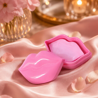 Masque Lèvres Hydratant et Nourrissant en Tissu Wishgan Or & Rose à l'Hamamélis, Pamplemousse et Acide Hyaluronique - Soin Éclaircissant et Hydratant pour la Peau