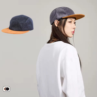 Gorra deportiva de pana suave estilo japonés, gorra de camping de gamuza de visera plana, superventas transfronteriza