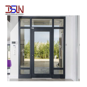 Puerta de Seguridad de Aluminio de Doble Pivote Personalizada con Diseño Insonorizado para Propiedades Residenciales - Product Image 1