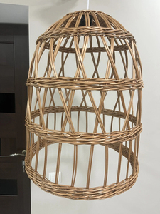 Handmade <b>Wicker</b> Lampshade Boho Rattan Pendant Lamp Bamboo Chandelier Woven Hanging Lamp Eco Friendly Lighting - Product Image 3