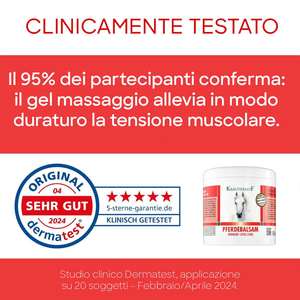 Krauterhof 500Ml Balsamo Riscaldante per Cavalli Gel Ortopedico per Massaggio Equino e Sollievo dal Dolore Muscolare - Product Image 5