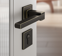 Poignée de porte à levier gauche en acier inoxydable moderne Topstrong, carrée, creuse, installation facile, garantie de 2 ans pour les portes