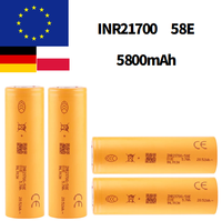 Batterie Li-ion de qualité A INR21700 58E 3.6V 5700mAh 20.52Wh pour stockage d'énergie domestique ESS – Approvisionnement durable