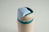 EVERSHINE - Termo de Acero Inoxidable con Aislamiento al Vacío, Diseño Moderno, Gran Capacidad, Color Sólido, con Asa y Pajita, Libre de BPA, a Prueba de Fugas