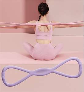 <span class=keywords><strong>Appareil</strong></span> d'étirement en forme de 8, Corde élastique de fitness, Bande de résistance pour yoga, Corde d'étirement en silicone en forme de 8 - Product Image 2