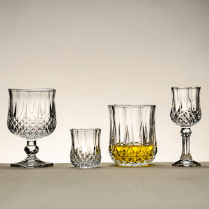 Juego de Vasos de Vidrio de Diamante de Diseño Moderno, Vasos Reutilizables Transparentes para <span class=keywords><strong>Brandy</strong></span> y Whisky - Product Image 1