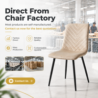 Chaises de cuisine avec assise et dossier rembourrés et pieds en métal noir pour salles à manger contemporaines, sièges confortables