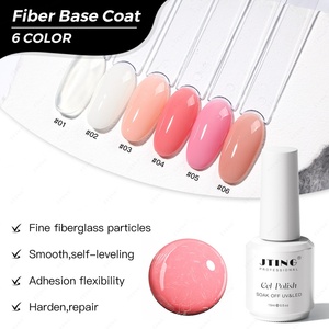 JTING Factory - Base de Fibra Profesional para Uñas, 6 Colores, Rosa Nude, Esmalte de Gel, Diseño Personalizado, Marca Privada, Esmalte de Uñas en Gel - Product Image 1